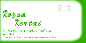 rozsa kertai business card